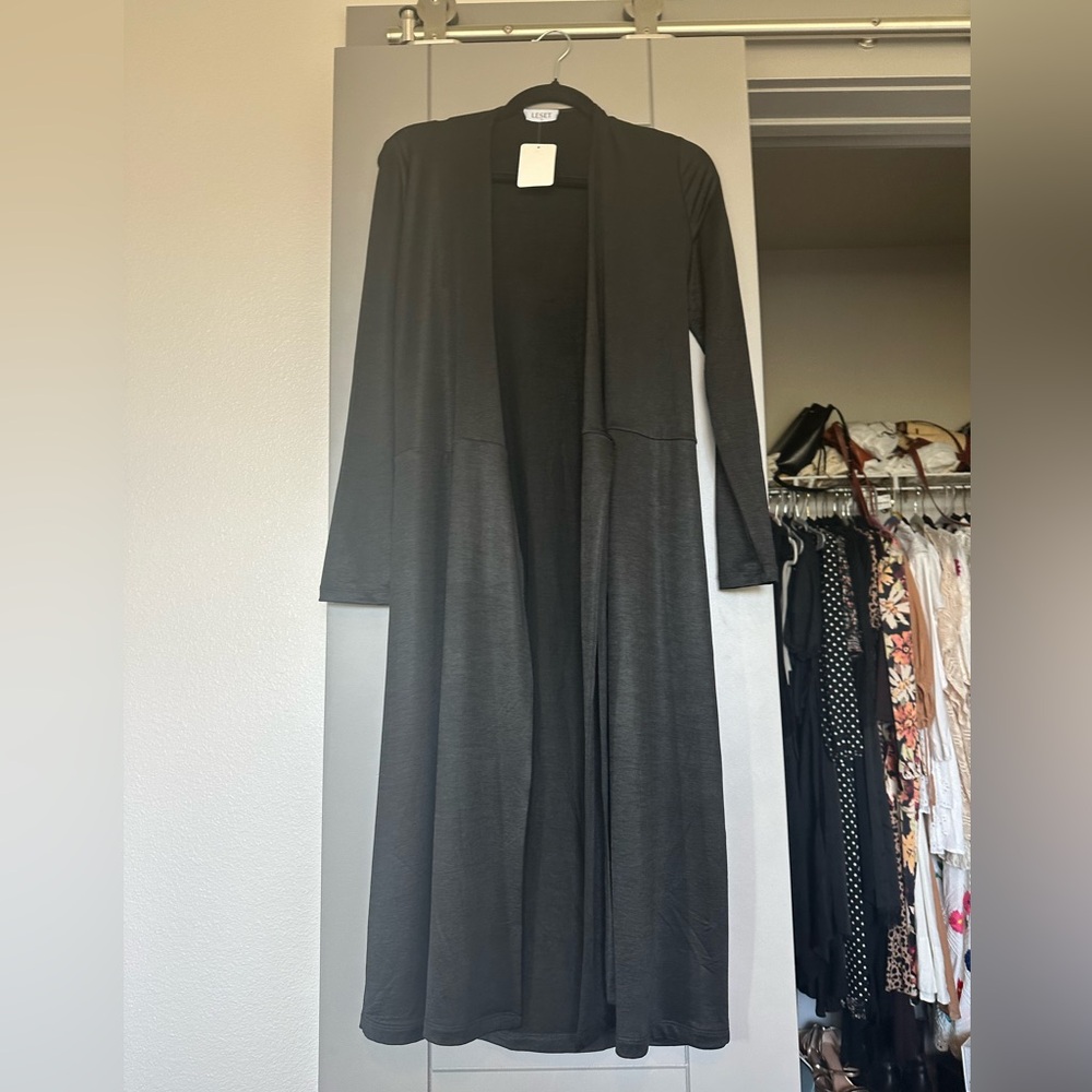 LESET Black Wrap Dress NWT size small